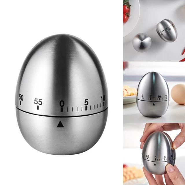 Temporizador mecánico de cocina para hornear y uso en oficina acero inoxidable durabilidad