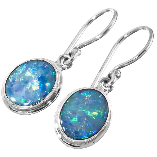 Orecchini In Argento 925 Con Opale A Forma Di Gatto - Design Carino Per Donne E Ragazze - Foto 10