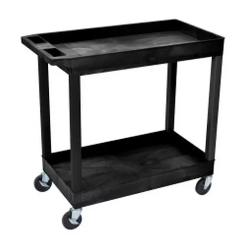 Luxor EC11-B Two Shelf Utility Cart