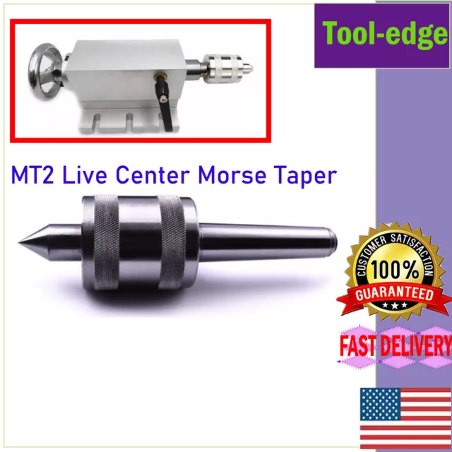 MT2 Live Center Morse Taper Precision 0.0002'' CNC Long Spindle Lathe Tool 2MT