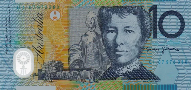 AUSTRALIA $10 2007 P58d Stevens/Henry UNC Polymer Banknote