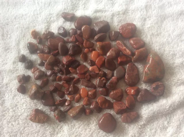 Guijarros de playa de color rojo jaspe ideales para pecera o artesanías coleccionables