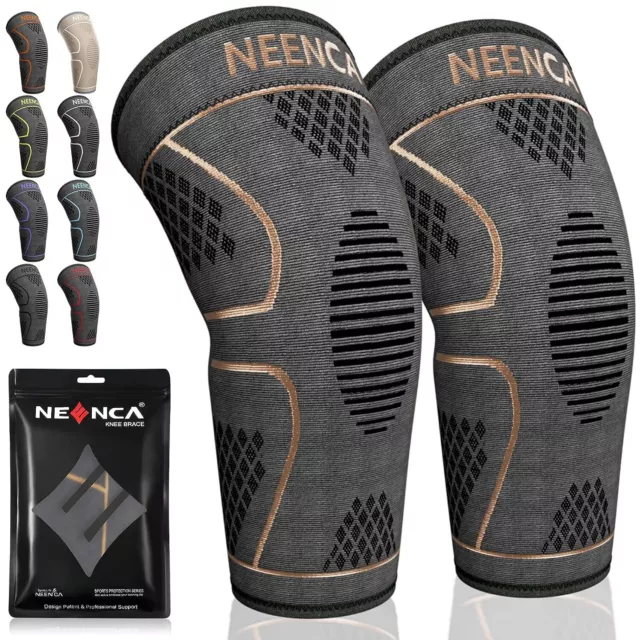 Neenca Knee Support Compression Sleeve Brace Patella Arthritis Pain Relief Gym