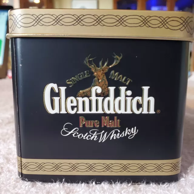 Glenfiddich Scotch Whisky Tin Box Empty With Clan Sinclair 2