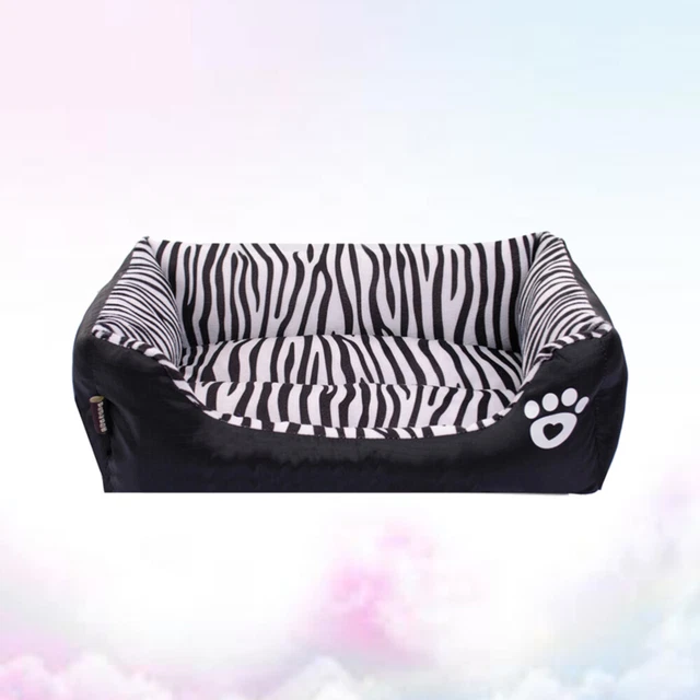 Zebra Pattern Pet Bed Autumn and Warm Pet Dog Bed Cushion Cosy Cat House