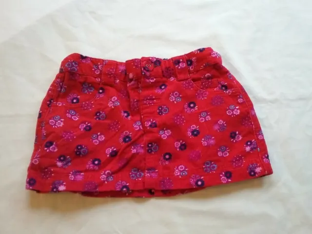 Girls JoJo Maman Bebe 6-12 Months Fine Cord Skirt