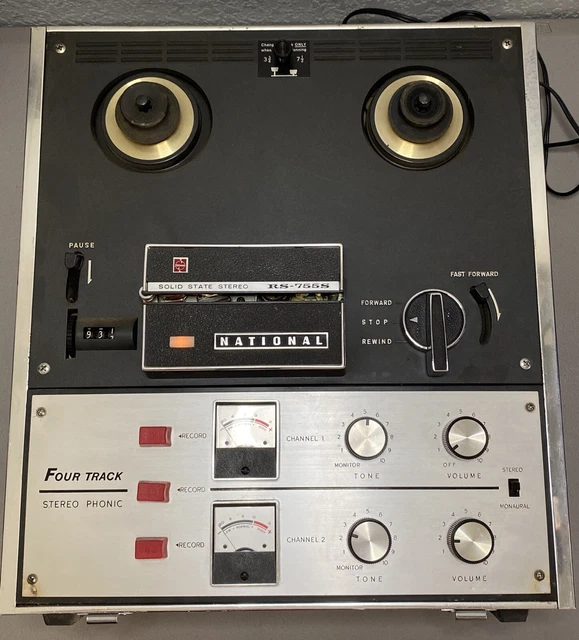 NATIONAL RS-750 REEL to Reel 4 Track Stereo Tape Recorder