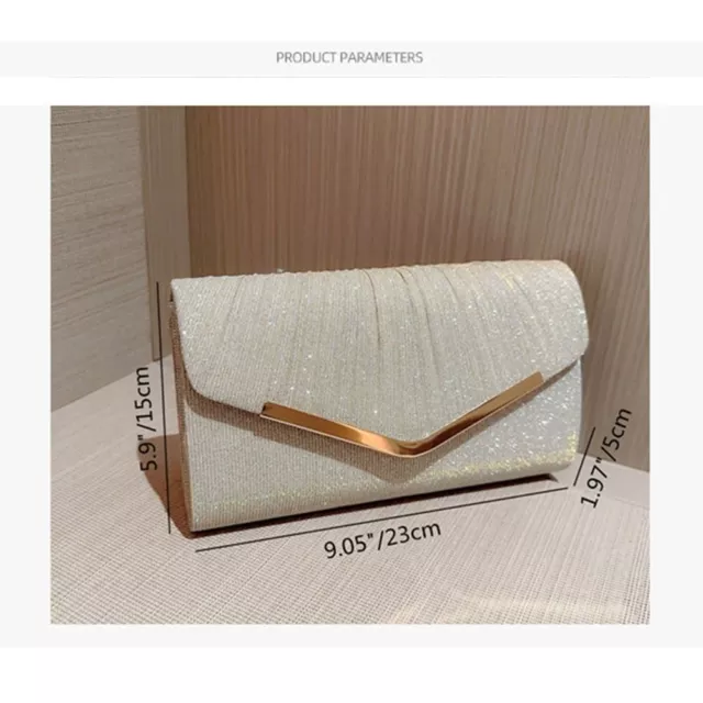 GOLD SILVER EVENING Bag Chain Banquet Clutch Luxury Shoulder Bags ...
