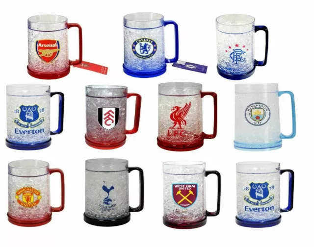 Freezer Mug Pint Glass - Plastic Pint Beer Tankard For Drinks - Football Gift