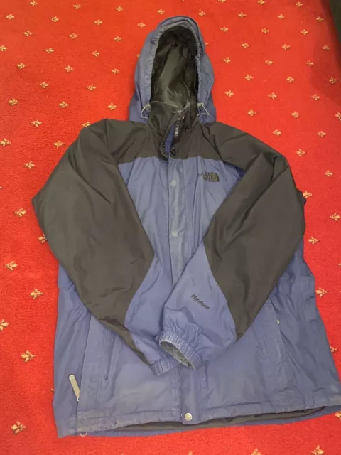 North Face Blue Hyvent Rain Coat Jacket - Size Large