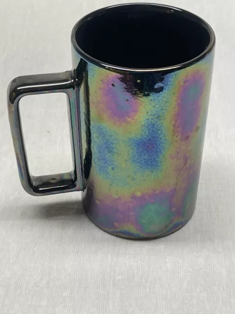 Starbucks 2021 Black Purple Oil Slick Iridescent Ceramic 12 Oz Coffee Cup