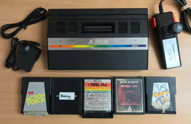 Atari 2600 Junior Console + 5 Games - Complete Setup
