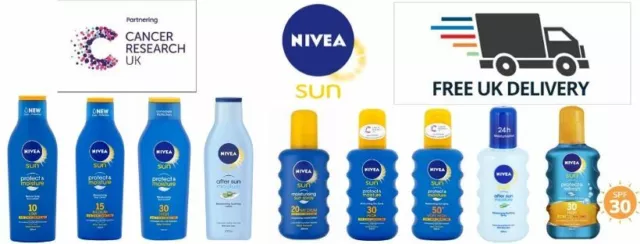 Nivea SUN Protect&Moisture Spray Or Lotion 200ml. SPF 10/15/20/30/50 Brand New