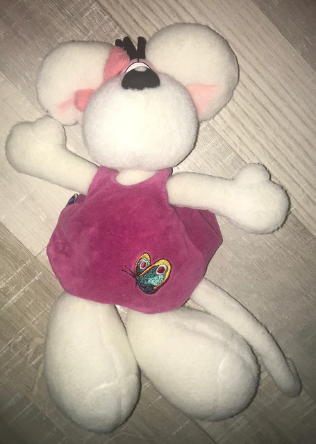 F # PELUCHE Doudou DIDDL Diddlina 30 Cm Robe Rose Velours TBE