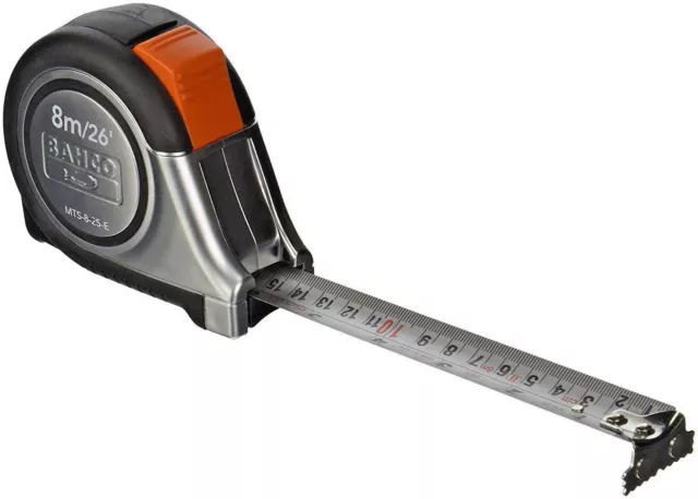 BAHCO 8m/26ft cm/inch Stainless Steel Blade With Magnet Tip Tape Measure,MTS825E