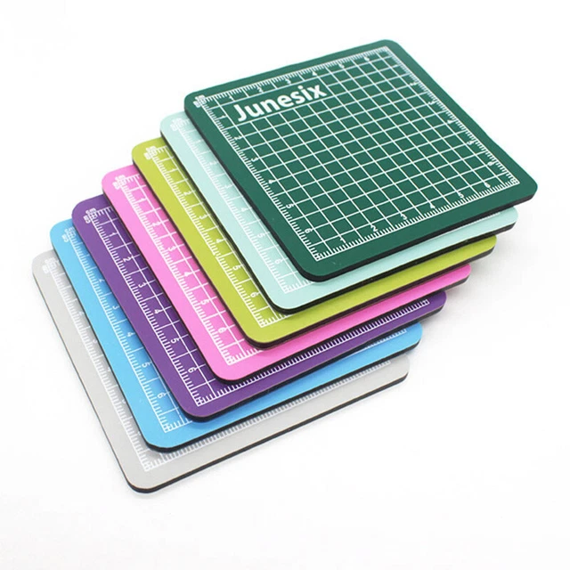 8×8cm Pequeña Almohadilla Grabado Escuela Suministra Tablero De Corte Modelo Estera Cuadrada >