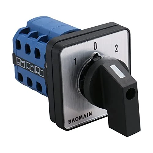 660V 20A On-Off-On 3 Positions 12 Terminals Changeover Control Rotary Cam