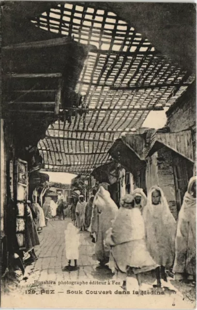 CPA AK MAROC FES Souk Couvert dans la MEDINA (10311)