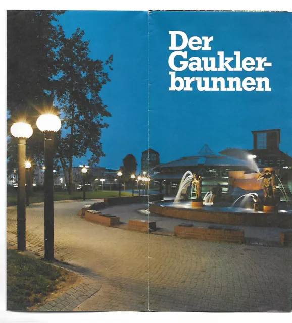 Faltprospekt Der Gauklerbrunnen Dortmund Stadtgarten mit Gaslaternen Skulpturen