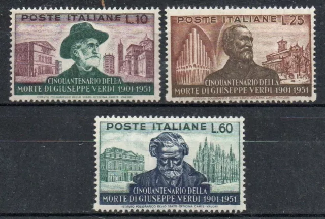 1951 Italia Repubblica "Giuseppe Verdi" Serie Valori Nuovo Mnh**