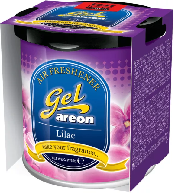 12x Original Areon Gel Can Car Scent Container Air Freshener Lid Lilac