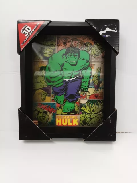 Marvel Comics 3D Lenticular Framed Picture the incredible hulk, In Original Box