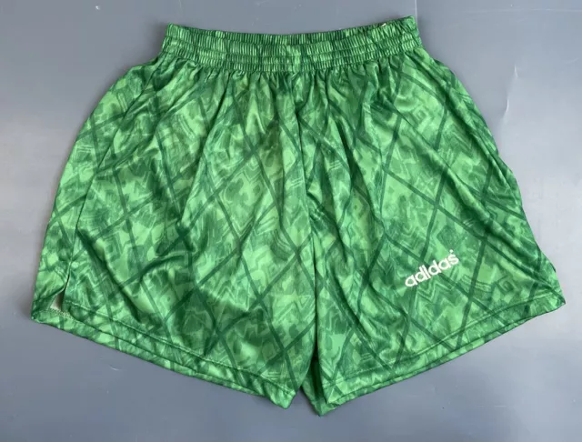 Pantaloncini Da Corsa Da Calcio Adidas Anni '90 Verdi Grecia Taglia Xl Adulto
