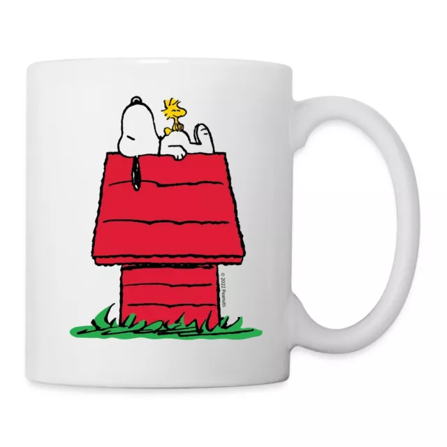 Peanuts Snoopy Woodstock Und Die Hundehütte Tasse, One size, weiß