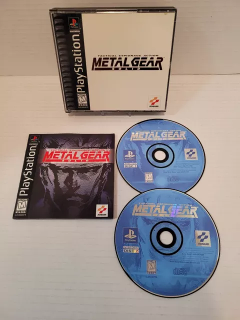 Metal Gear Solid Sony PlayStation 1 PS1 - 1999 - CIB w/Manual - Black Label