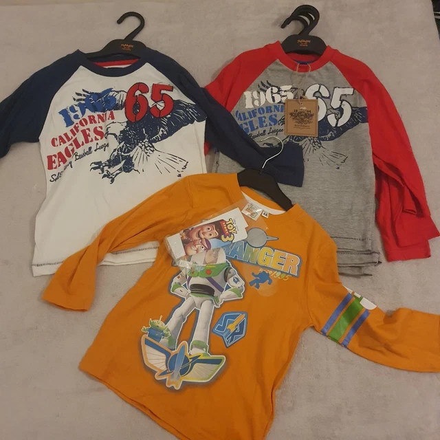New 6 x Kids Boys Longsleeve Tops Wholesale Joblot