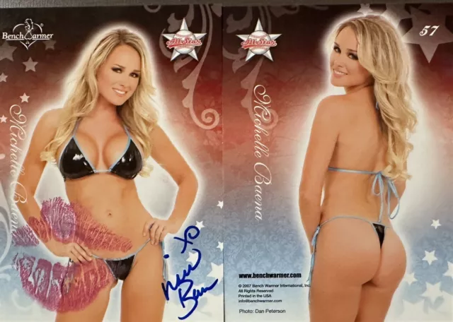 2007 Benchwarmer Card Michelle Baena All Star Kiss Print & Signed Free Shipping