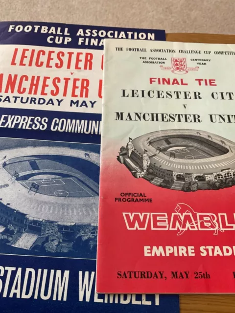 1963 FA CHALLENGE CUP FINAL Leicester  v. Man. Utd 25/5/1963 + song sheet