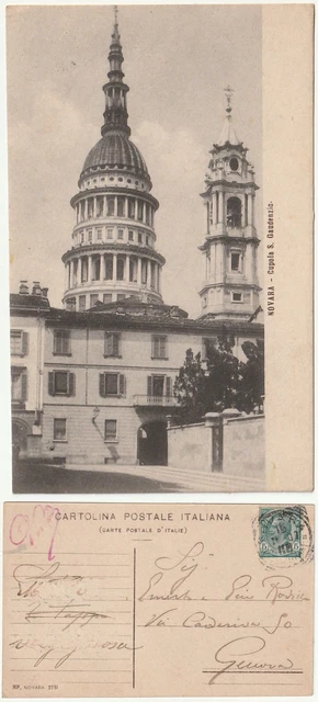 Novara - Cupola S. Gaudenzio - Viagg. 1907 -98022-