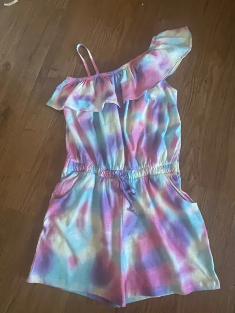 Next Girls Tie-Dye Playsuit Pink Purple Turquoise Age 11 BNWT RRP£18