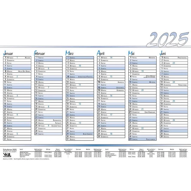 TAFELKALENDER/ALMANACH 2025 DIN A4 , A5 Wandkalender Jahreskalender A1
