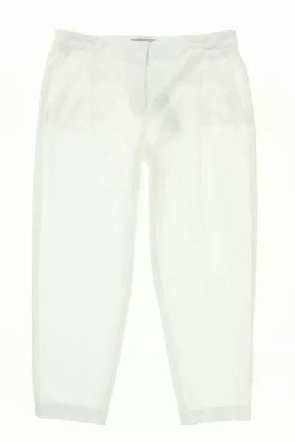 Nordstrom Signature and Caroline Issa Womens Cropped White Pants Size 10 2