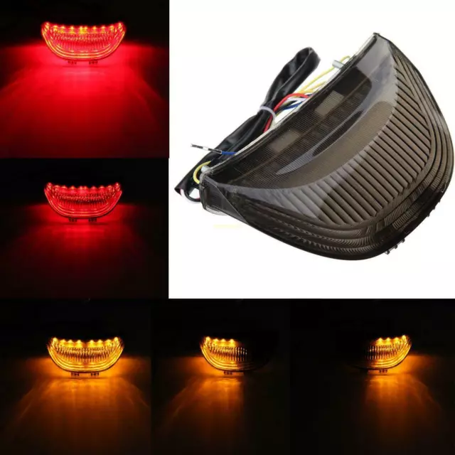 For Honda CBR600RR CBR1000RR 2004 2005 2006 07 Smoke LED Tail Light Turn Signals