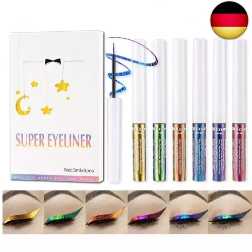 6 Farben Chamäleon Flüssiger Lidschatten Metallic Glitzer Schimmer Lidschatten S