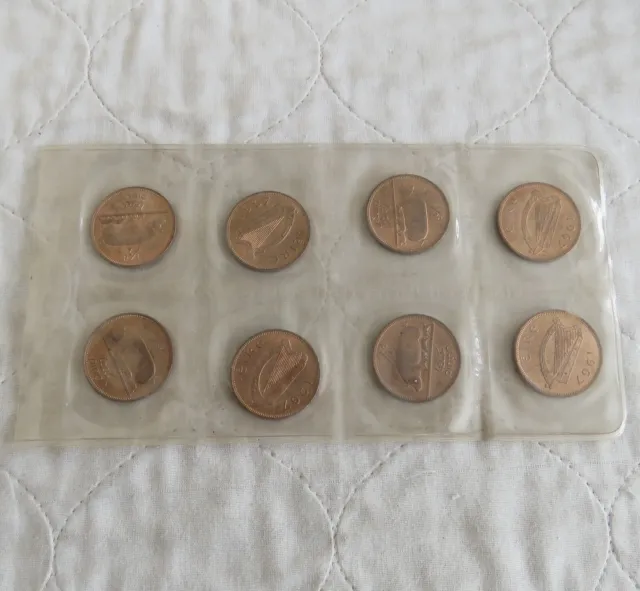 Ireland 1967 Uncirculated 8 X Halfpenny Coins In Mint Sealed Pack