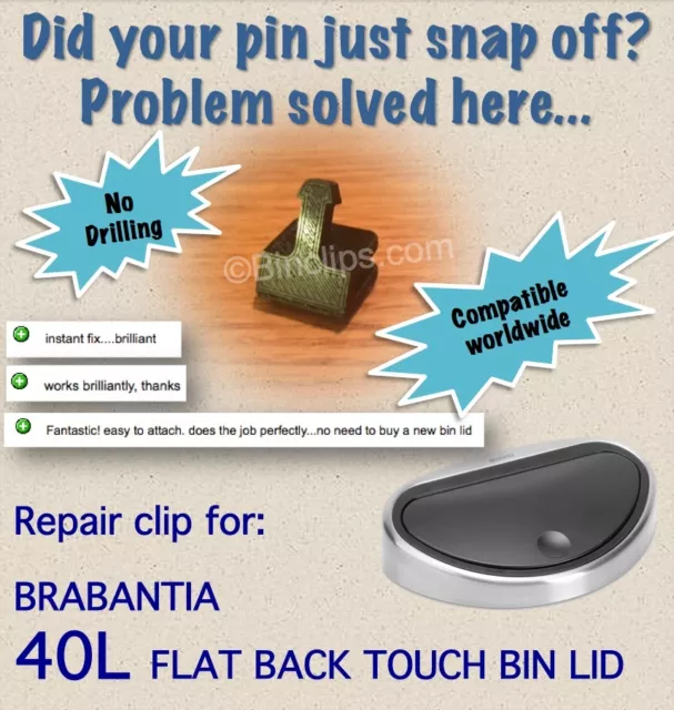 REPAIR FIX BIN lid pin striker catch 40L Brabantia touch bin trash