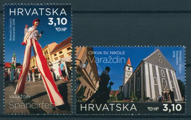 Croatia 2018 MNH Varazdin Tourism 2v Set Churches Architecture Stamps