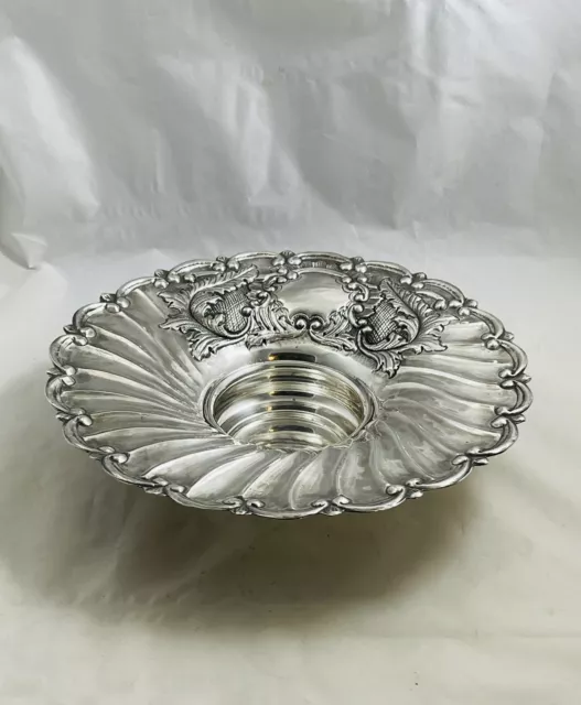 Vintage Ornate .900 Silver Turkish Melda Large Bowl, Rare