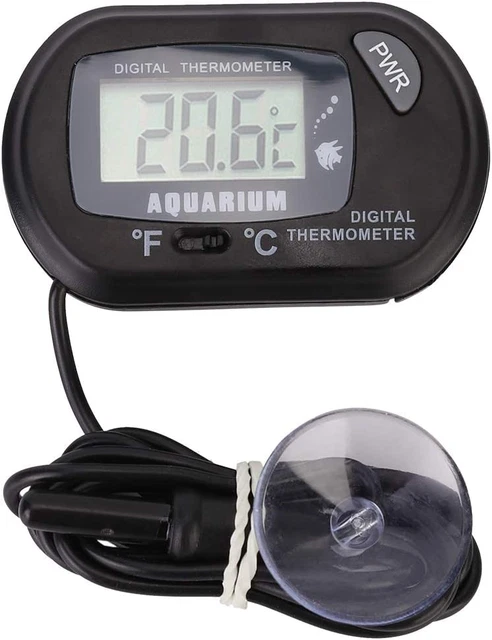 Pssopp Termometro Acquario Digitale LCD Serbatoio Pesci Termometri Acquario Rettile per