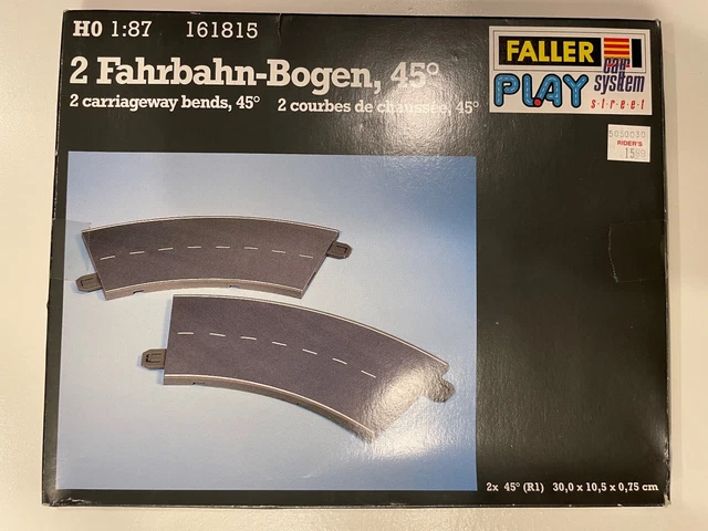HO Faller Car System Play Street - 45 Degree Curve Sections #161815