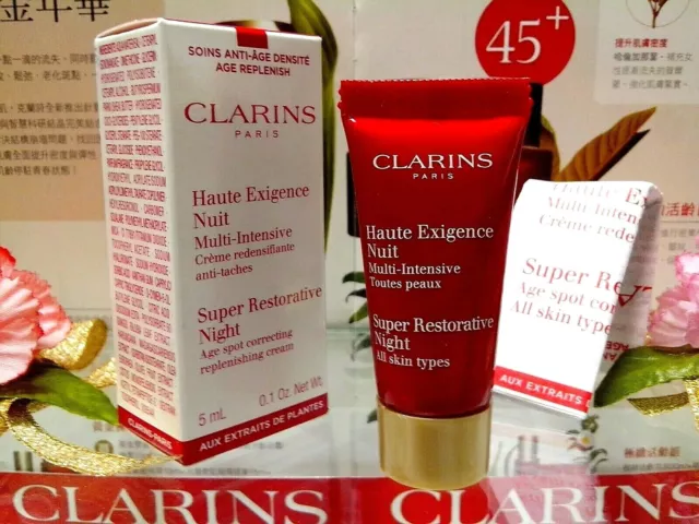 25%OFF! Clarins Super Restorative Night Cream ◆5mL◆ Age Spot Correcting "P/FREE!