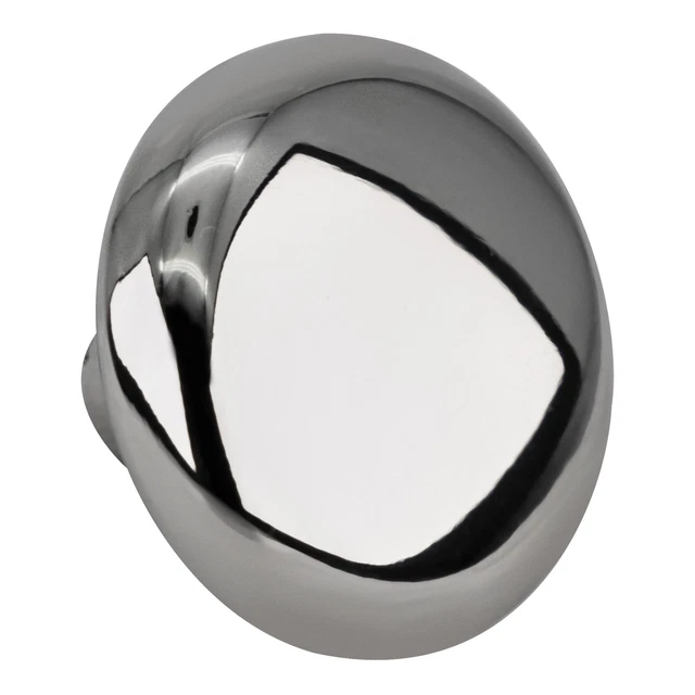 Bright Chrome Mushroom Kitchen Cabinet Knob 1-1/4" Diameter  - pack of 25
