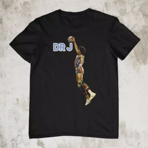 New popular Dr J Julius Erving Basketball Short Sleeve Shirt