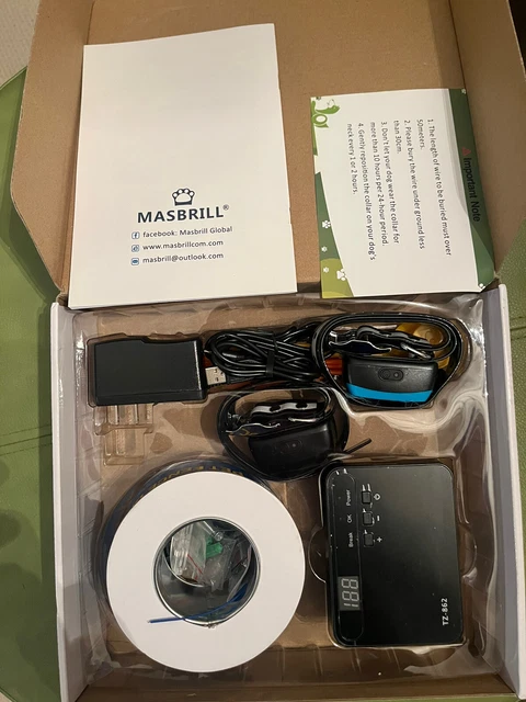 Masbrill Electric Dog Fence System TZ-862 W/ Extra Collar - Open Box