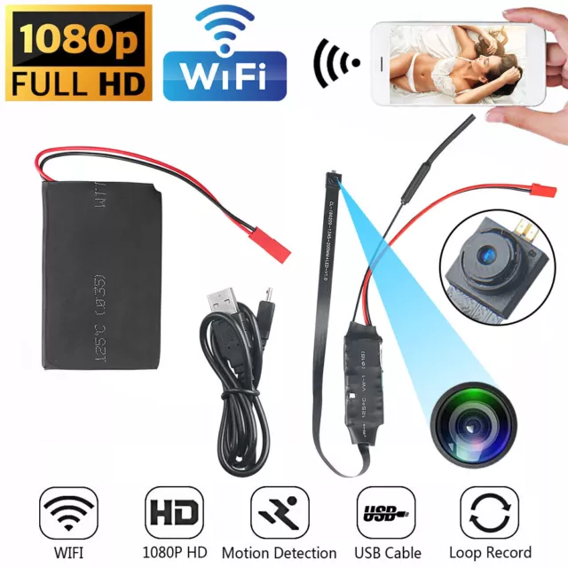 1080P 4K Wireless WIFI Screw  Nanny Spy DIY Mini Camera Pinhole DVR Cam UK