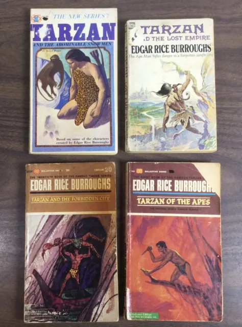 Lot Of 4 Tarzan and the Abominable Snow Men 1st Ed 1965 + 3 Edgar Rice Burroughs